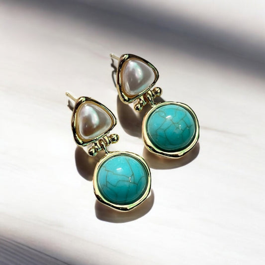 FIROZA STONE EARRING